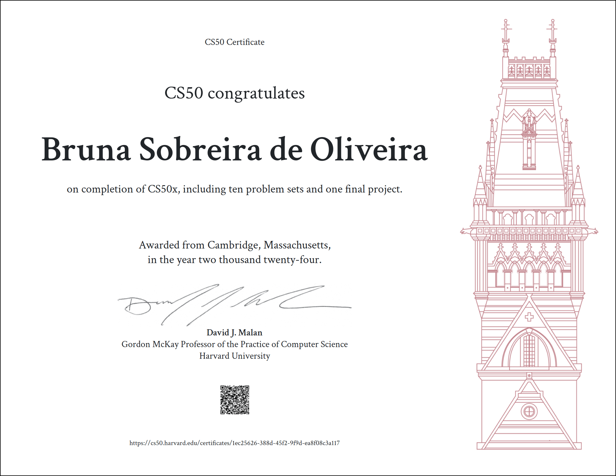 CS50 Certificate